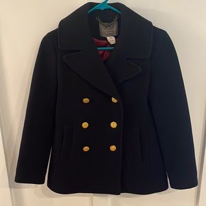 J Crew Navy Wool Pea Coat